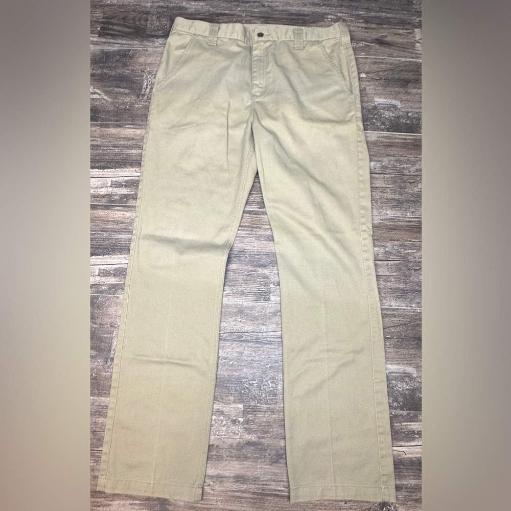 Carhartt Pant - Straight Fit - Work Pants - Khaki 36x34 Utility Chino - GUC